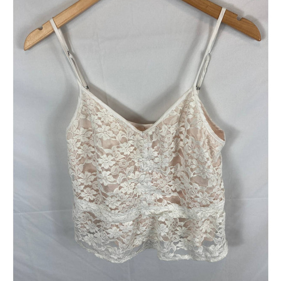 Abercombie & Fitch Lace V Neck Top Size Small - Picture 1 of 6